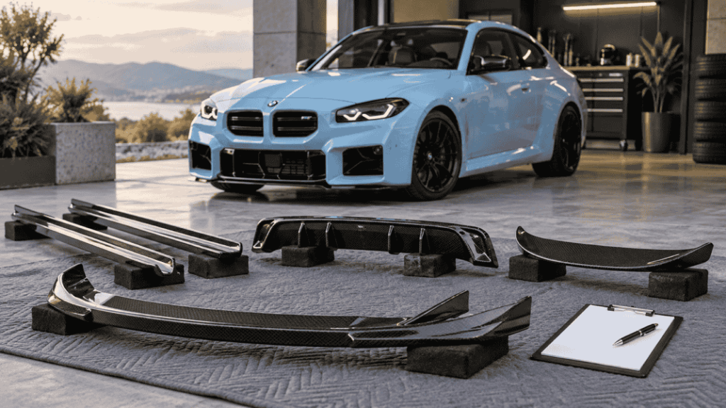 Concept of a G87 M2 carbon exterior package prepared for quotation