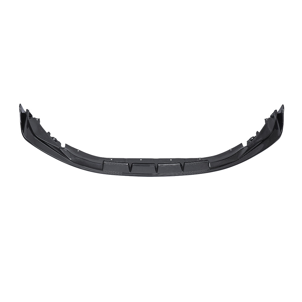 Curved front lip viewed from above.