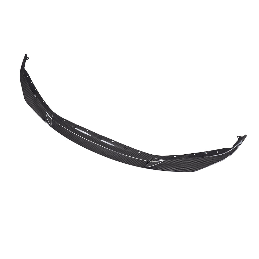 Reverse-angle view of a curved front lip.
