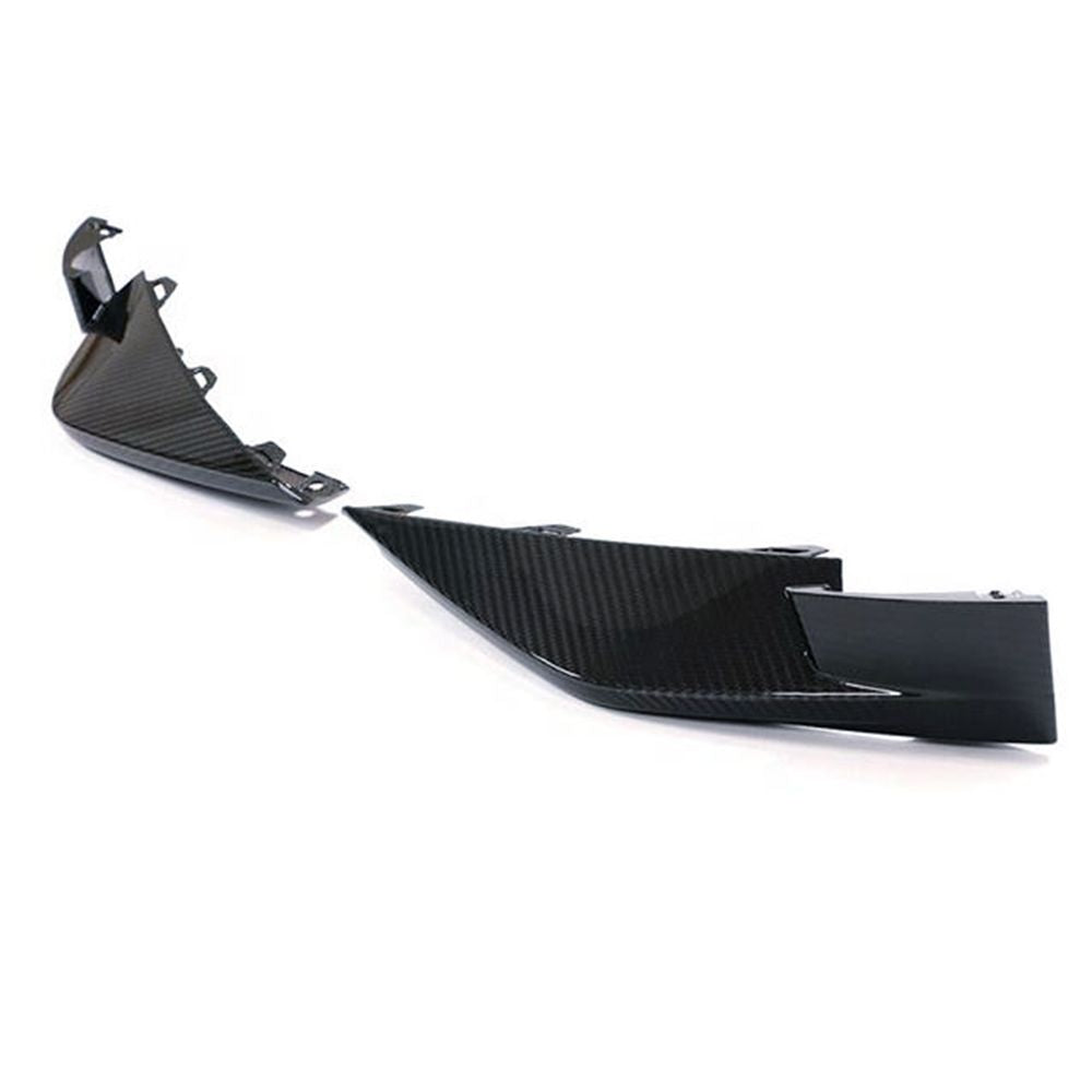 Pair of sculpted front bumper corner splitter pieces.