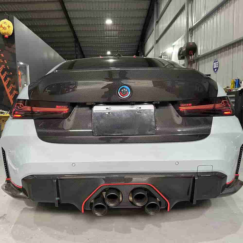 Rear view showing central exhaust outlets and a diffuser.
