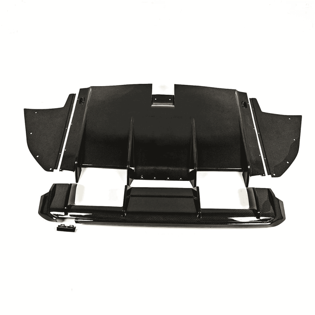 Multi-panel diffuser assembly with extended lower sections.