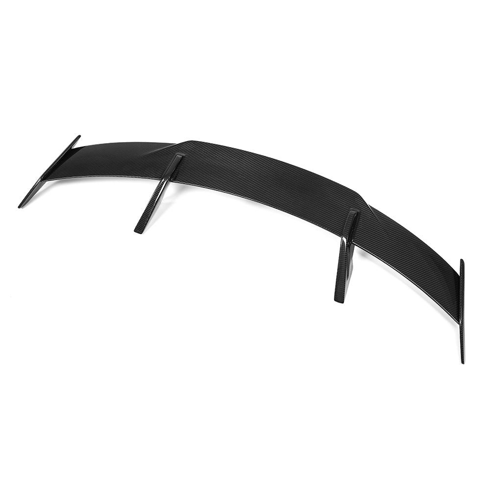 Angled view of a rear wing and supports.