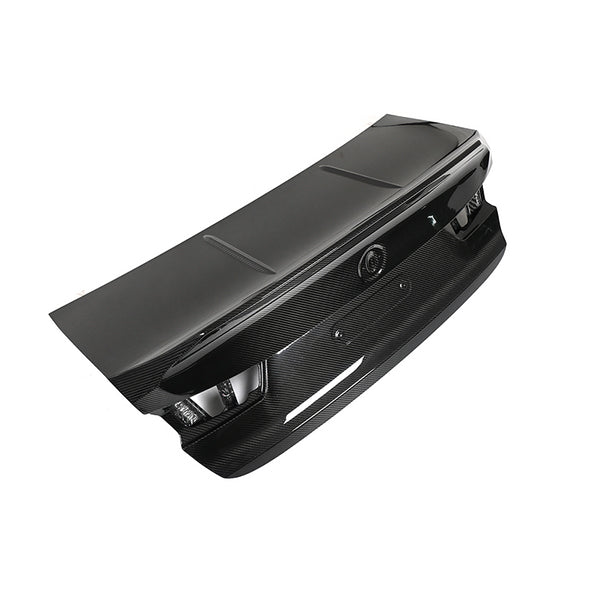 Trunk lid outer view showing its raised rear profile.