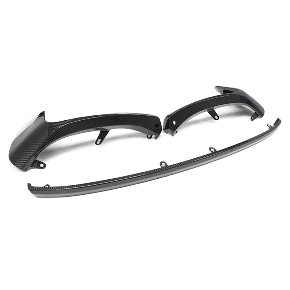 Front lip sections showing curved outer pieces and mounting details.