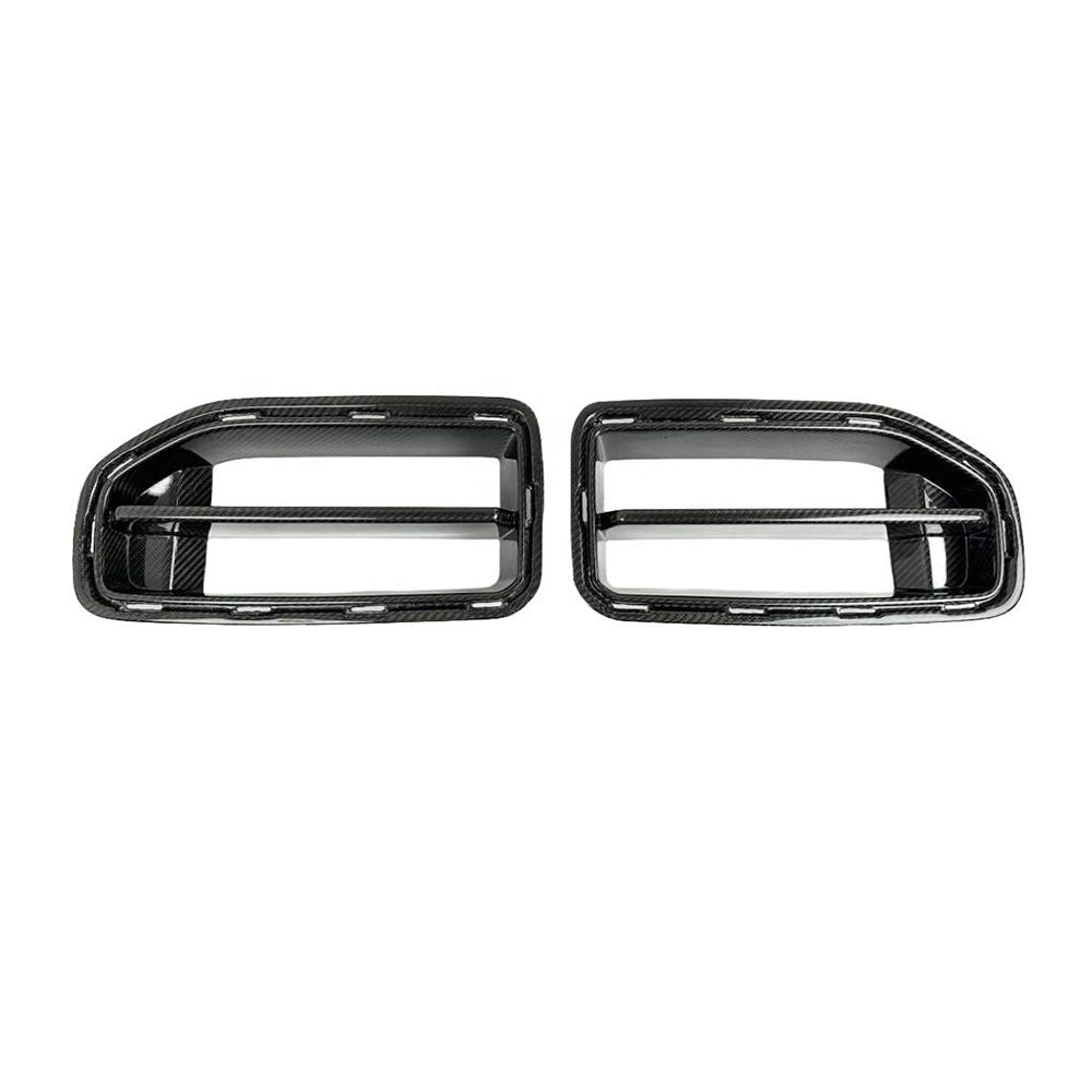 Two rounded rectangular grille pieces laid side by side.