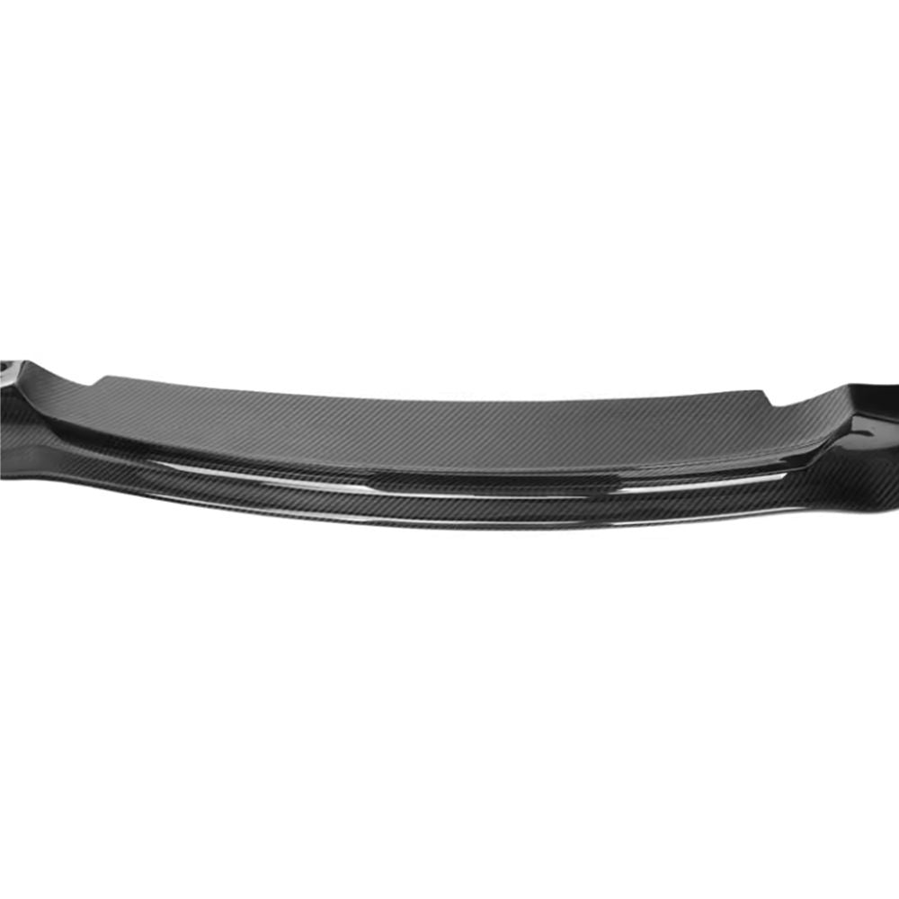 Close view of the front lip center profile.