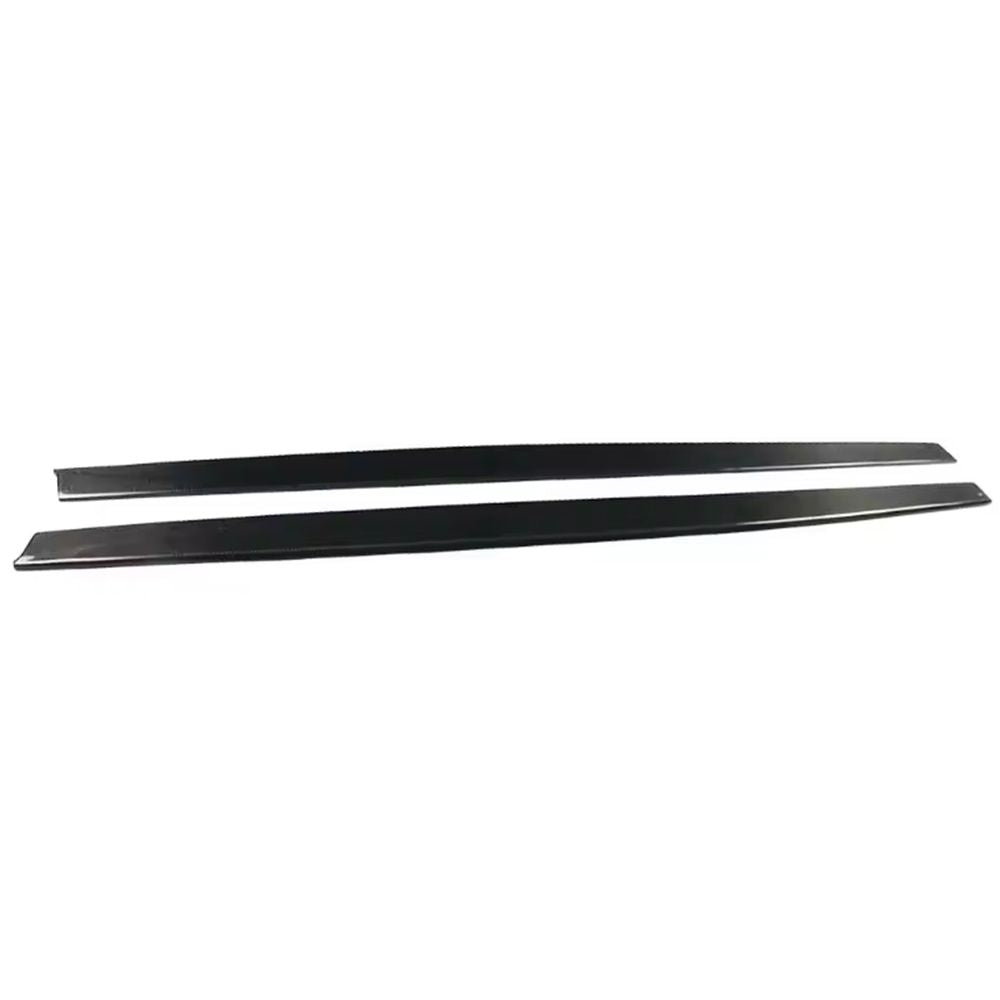 Side profile of two long skirt pieces.