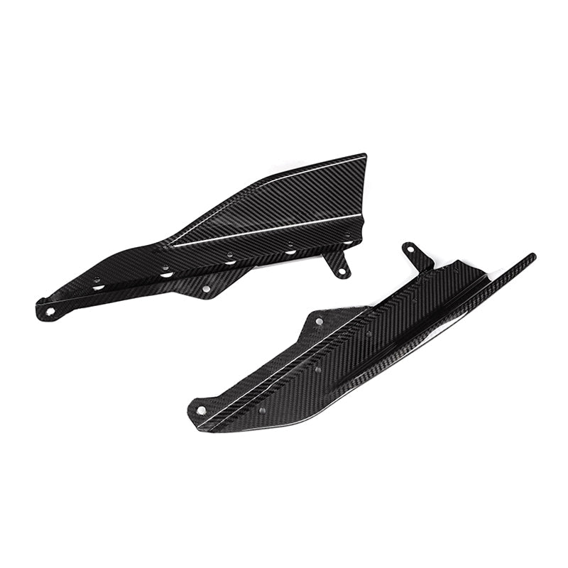 Angled view of two side extension pieces.