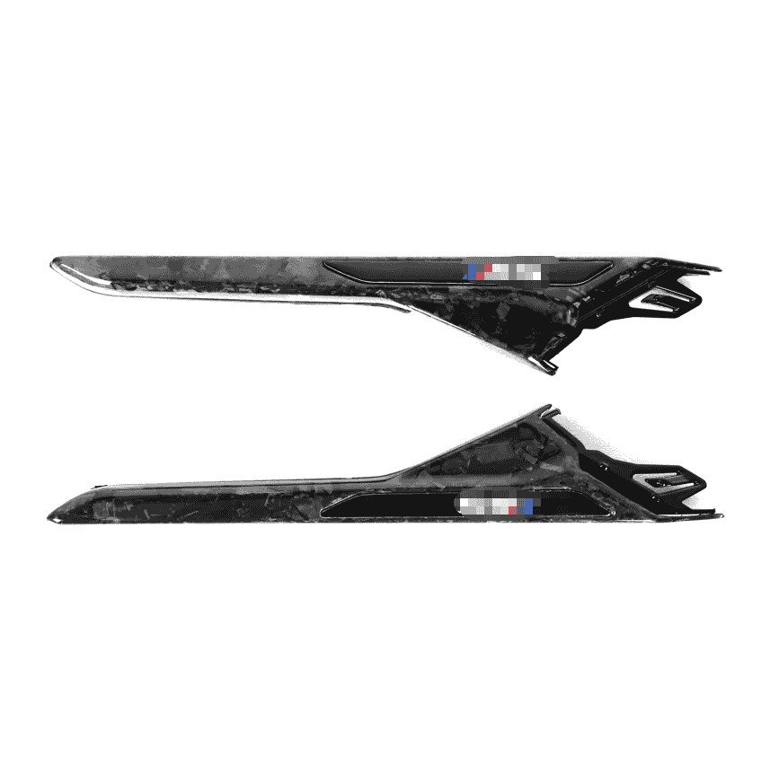 Alternate arrangement of patterned fender trim pieces.