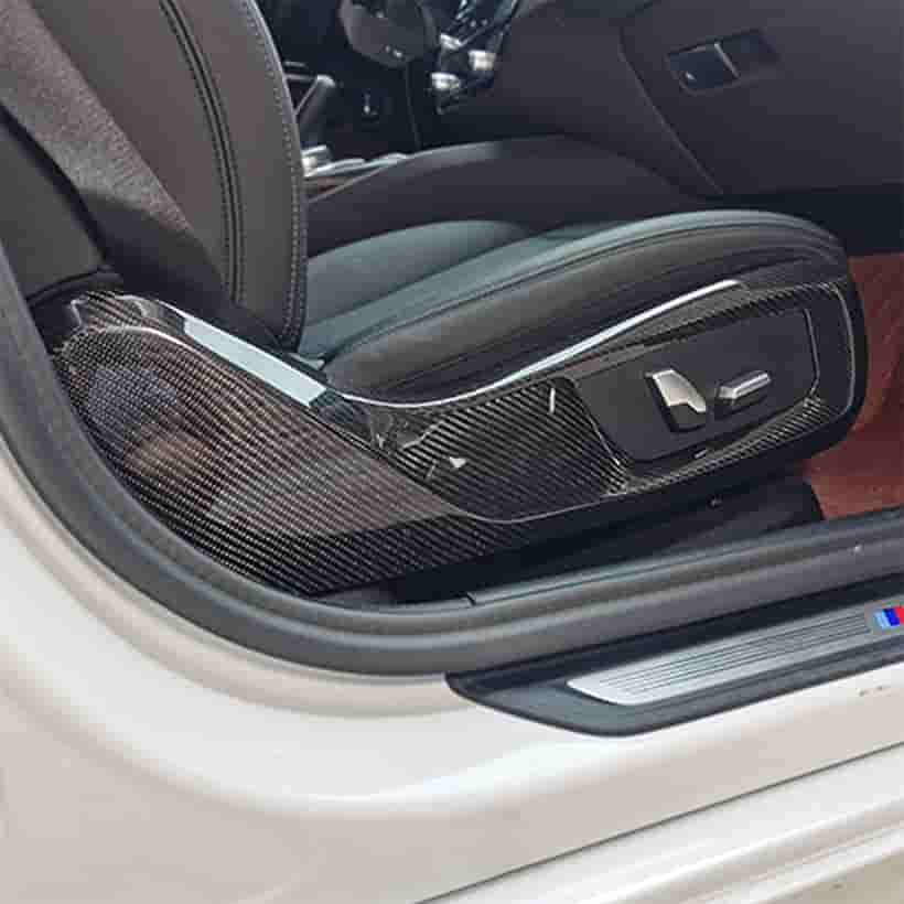 Seat-side styling reference around adjustment controls.