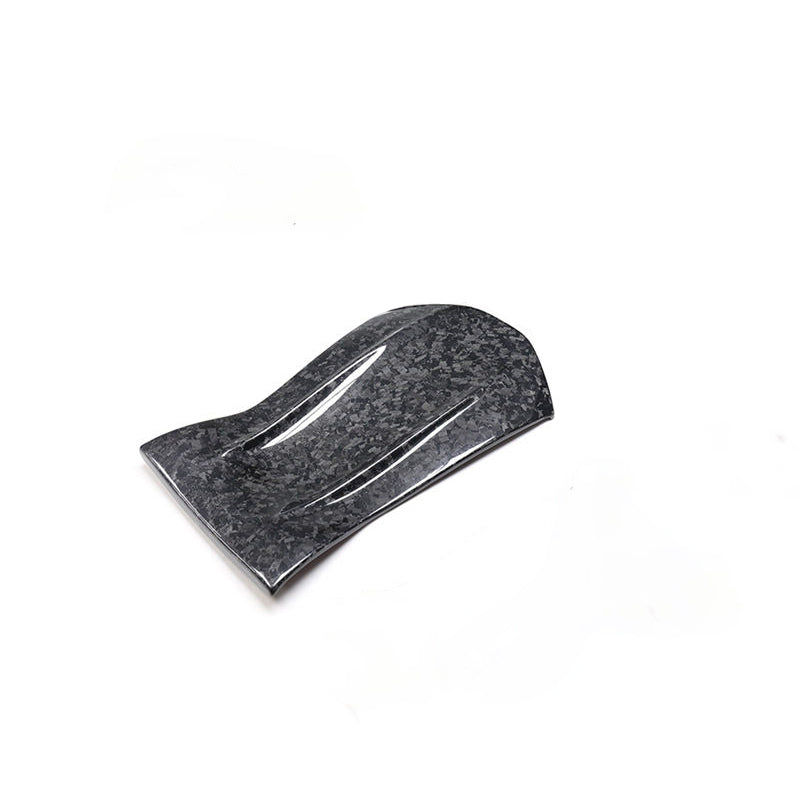 Opposite angle of a curved patterned trim insert.