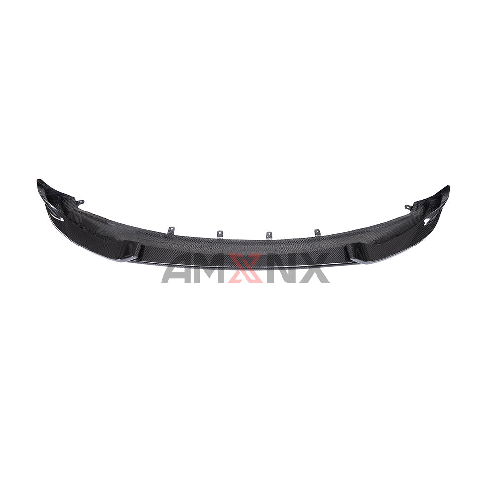 Curved front lip with mounting details.