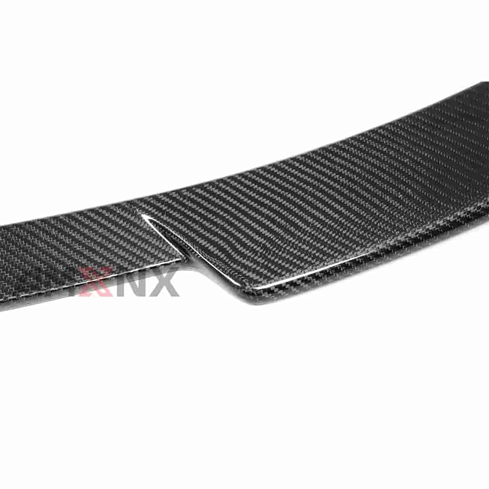 Close view of a spoiler edge and patterned surface.