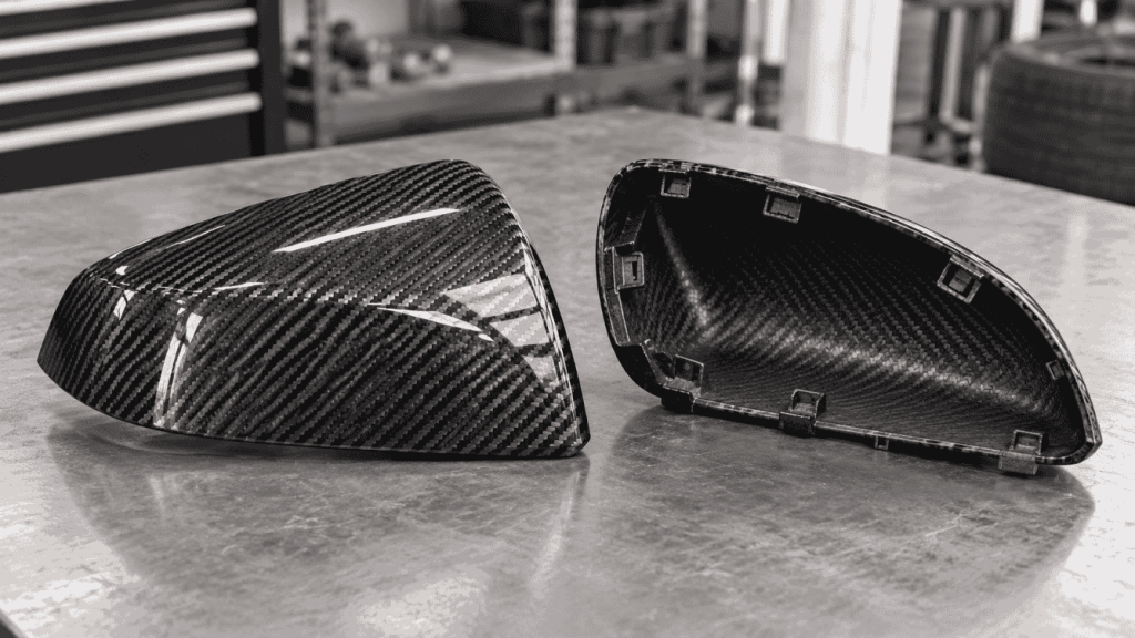 Illustration: Generic carbon mirror shells showing outer and rear surfaces.